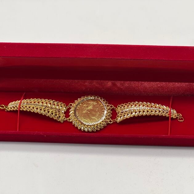 سوار القمحة الأنيق فضة مشللة بالذهب 01