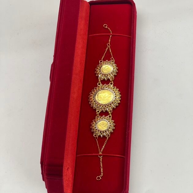 سوار القمحة الفاخر فضة مشللة بالذهب 02